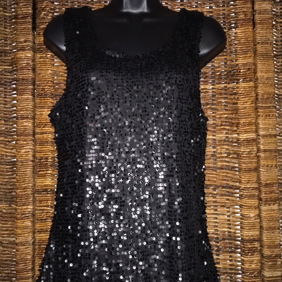 Black Sequined Dress - Picture 3 of 6